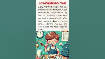 English Reading Practice for Beginners A1| Graded Reader | Level 1| My Mourning Routine