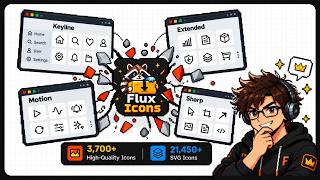 Flux Icons: 3,700+ Icons, Dual Corners, Motion & shadcn/ui Registry | 100% Free