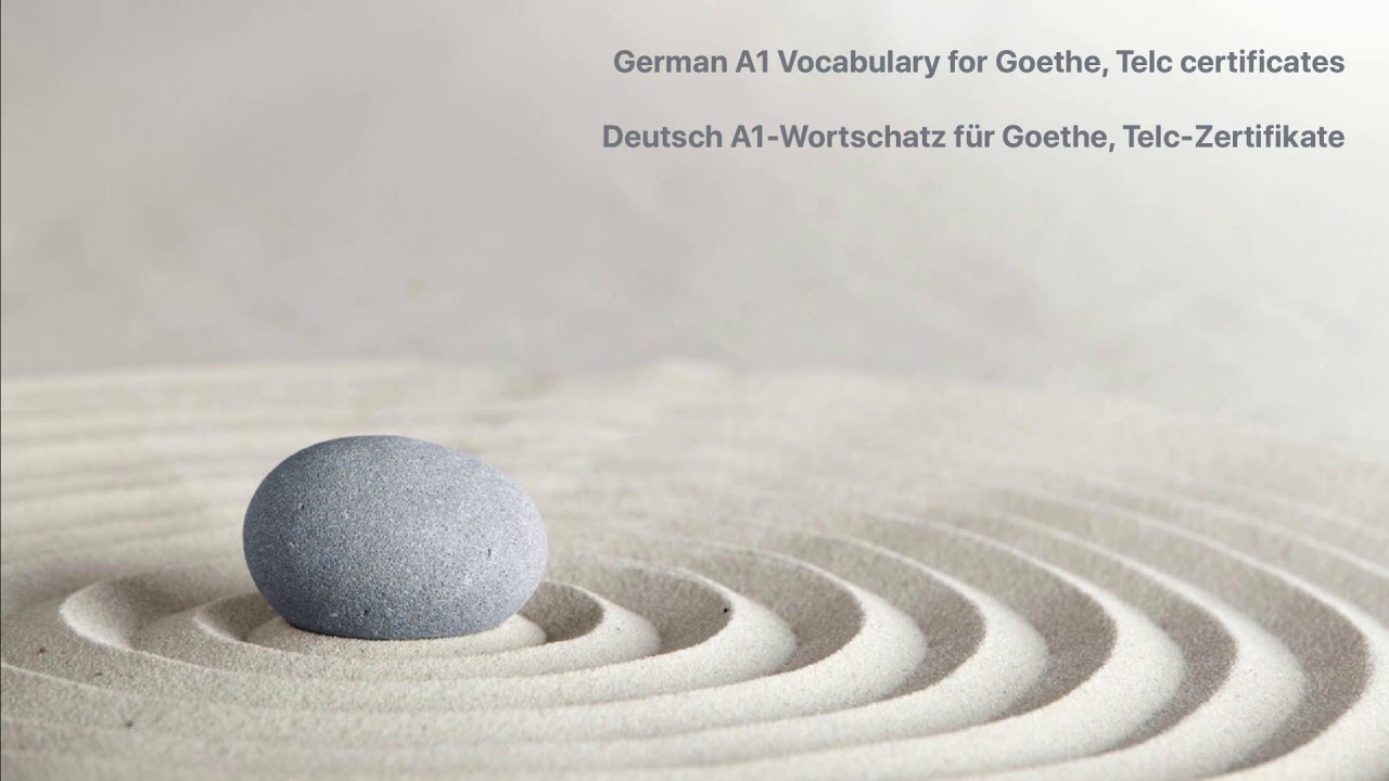 A1 Vocabulary for Goethe Telc Certificates | Part 1 | Learn German while you sleep