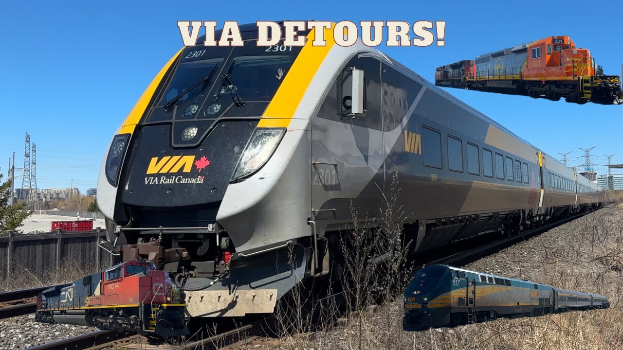 (QNSL 321, зарядное устройство Siemens и многое другое) Объезды VIA Rail на станции George’s Trai...