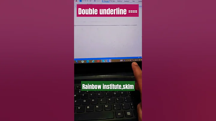 Double underline short cut key in ms word 👍👍 #computer #motivation