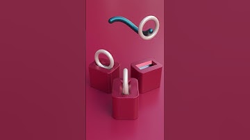 Mesmerising 3D Animation: Hypnotic Snake & Bouncing Ring — So Satisfying! #shorts #satisfying