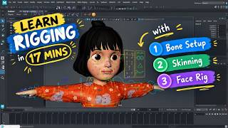Learn Full Body Rigging in 17 Minutes | Advanced Skeleton + 3 Steps to Rig a Character in Maya