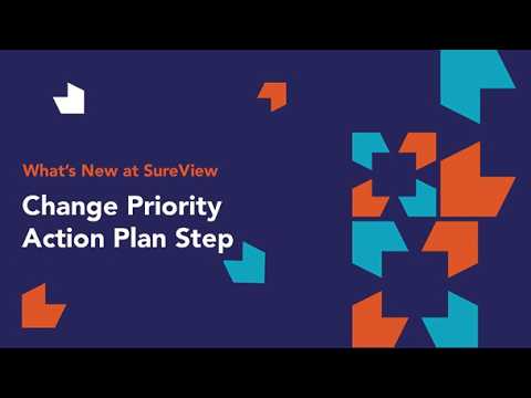 What's New At SureView: Change Priority Action Plan Step