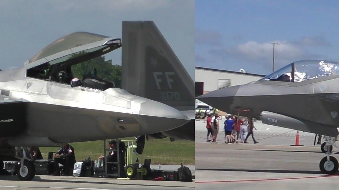 A 5th Generation Fighter Standoff:  F-22 Raptor vs F-35 Lightning II