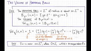 Famous Lecture 1 Video 3: The Hamming Bound Net Worth
