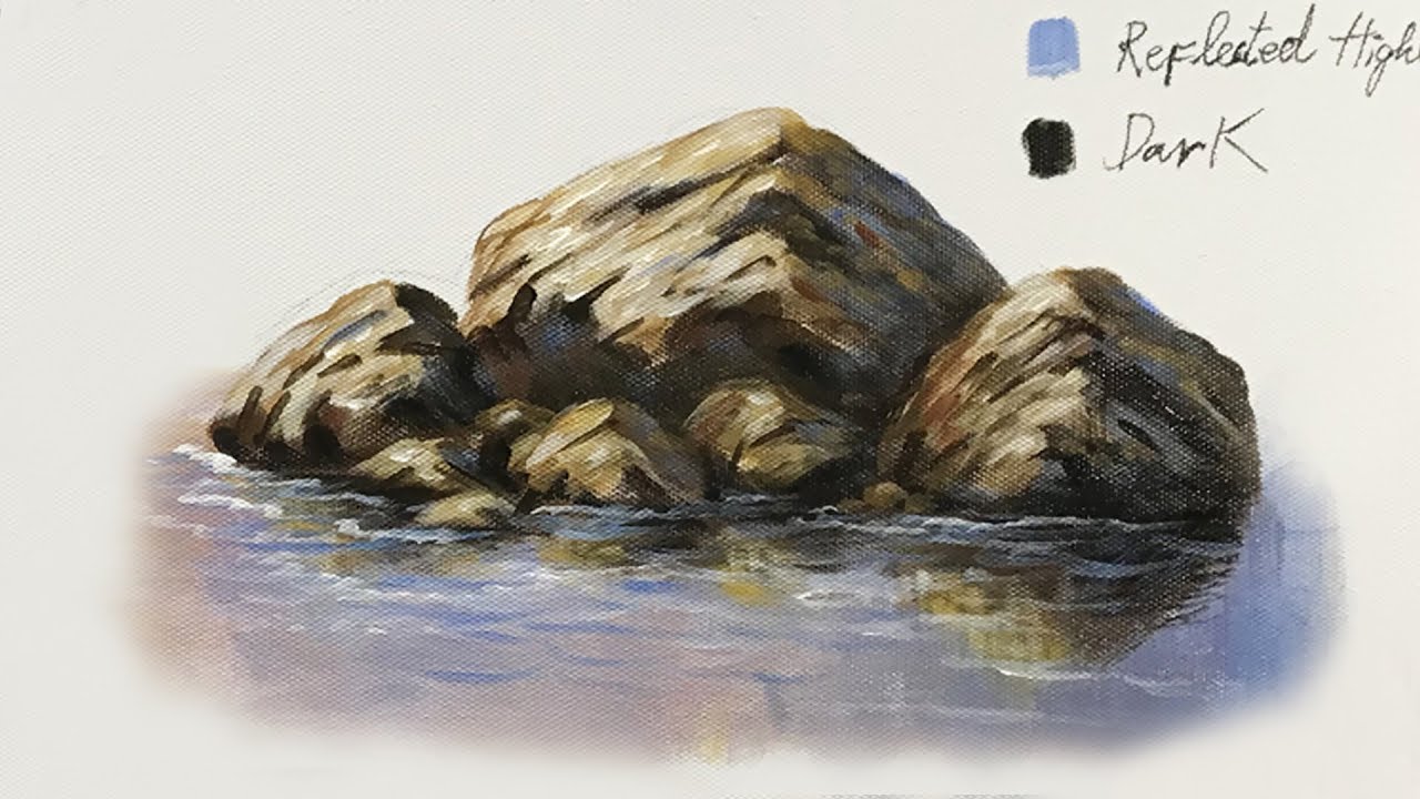 how-to-paint-rocks-in-water-using-acrylic-paints-youtube