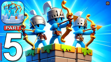 Archery Bastions - Gameplay Walkthrough Part 5 - Become A Stickman Castle Archer King (Android, iOS)