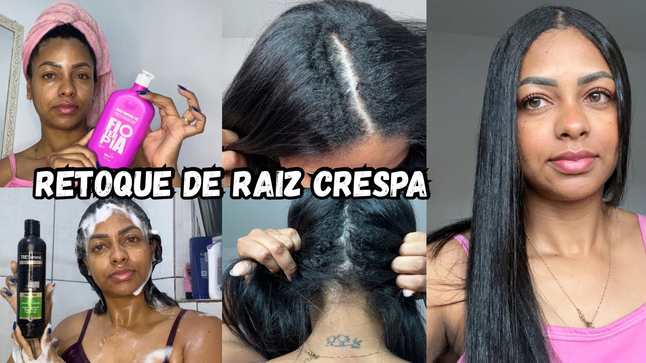 RETOQUE DE RAIZ CRESPA I PROGRESSIVA EM CASA I FIOTERAPIA 