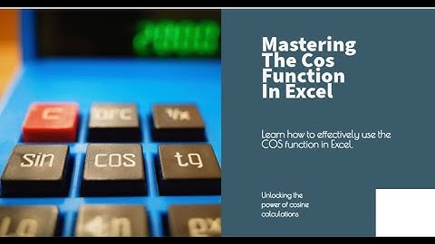 Cosine formula in Excel || How to use Cos Function in Excel ?