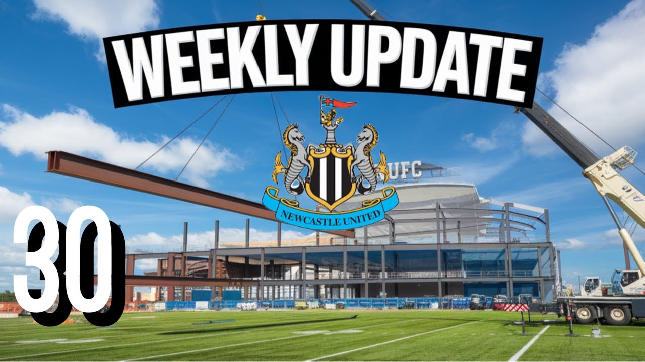 NUFC Fan Zone construction progress! weekly update part 30 - YouTube