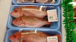 Жизнь в США. Цены на морские продукты.(Цены на замороженные морские продукты в китайском продуктовом центре. Рыба, креветки, крабы, черви и т.д., 2014-06-16T07:18:30.000Z)