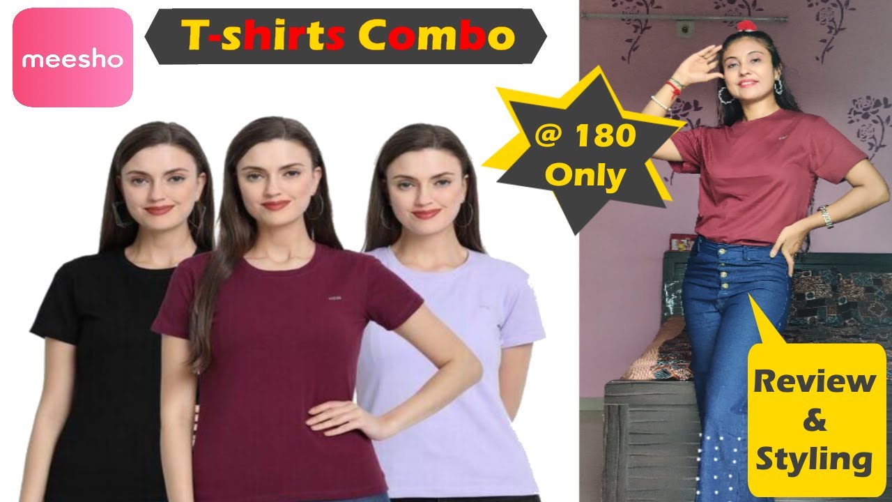 meesho t shirt women's combo