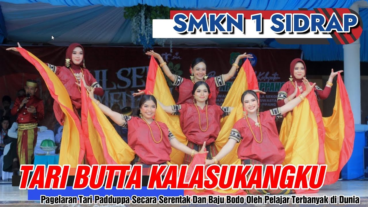 Wow banget ‼️ Keenam Penari dari SMKN 1 Sidrap Bawakan Tari Butta Kalasukangku di Sulsel Menari