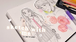 *chill*: sketch with me + new smart desk lamp!☕️☁️”