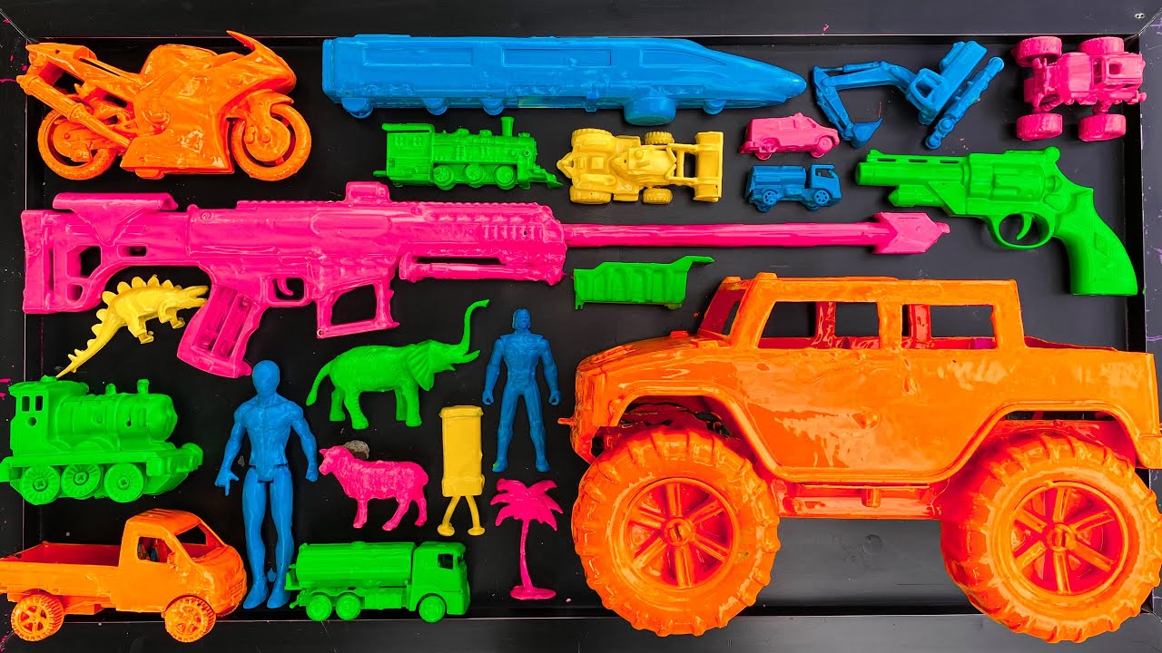 Membersihkan mobil mobilan, mobil balap, Spiderman,anomali, mobil monster, truk pasir,excavator