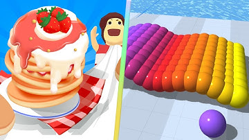 Pancake Run Vs Canvas Run in New Levels Game Mobile Walkthrough Update Trailer Gameplay iOS NB9E52