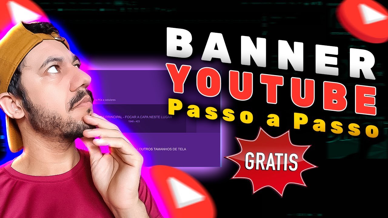 Como Fazer BANNER para o Canal do YOUTUBE Grátis e Sem Photoshop l 100% ...