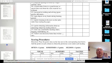 Learning Styles Inventory