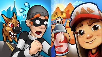 Robbery Bob vs Subway Surfers Gameplay Android,ios Part 93