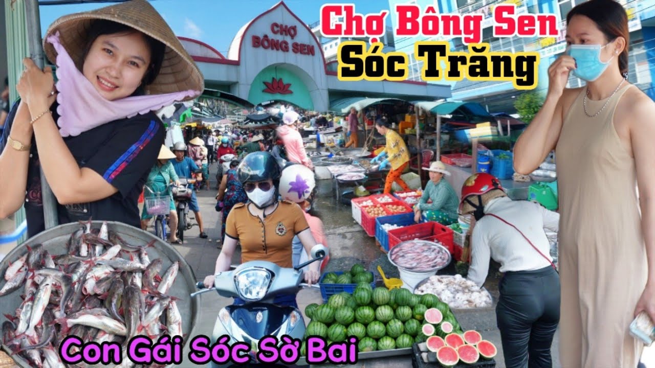 Gặp Con Gái Sóc Sờ Bai quá xinh dễ thương ở Chợ Bông Sen Sóc Trăng