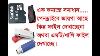 Pen Drive File Is Empty,Hidden,Show When Data Exists.পনডরইবর ফইলর জযগ আছ কনত ফইল নই
