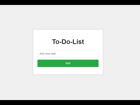 Simple To-Do-List | HTML, CSS & Javascript - YouTube