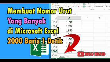 Cara Cepat Membuat Nomor Urut Yang Banyak di Microsoft Excel - Ribuan Nomor