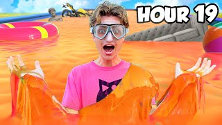 24 HRS IN WORLD'S BIGGEST SLIME POOL!!
