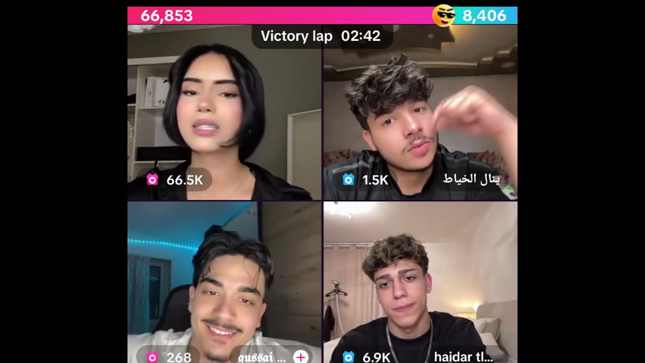 هيام مع الثلاثي ينال الخياط وحيدر وقصي ليش هيام وحسن اتخانقو كيست فول ضحك