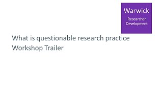 what is questionable research practice