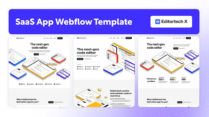 SaaS App Website Template | Editortech X - BRIX Templates