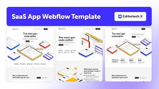 SaaS App Website Template | Editortech X - BRIX Templates