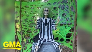 Woman shows off incredible 'Beetlejuice'-themed Halloween display