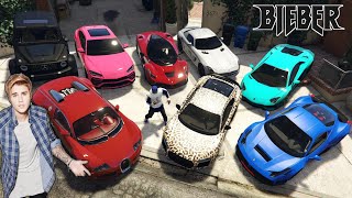 GTA 5 - Stealing Justin Bieber's Luxury Cars with Franklin | (GTA V Real Life Cars #42)
