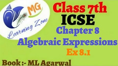 Class 7th ICSE Math Ch 8 Algebraic Expressions Ex 8.1