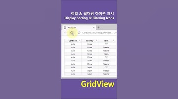 GridView - sortable & showSortableUseFilter #shorts
