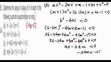 SPM Form 4 Add Maths Discriminant Q5-8