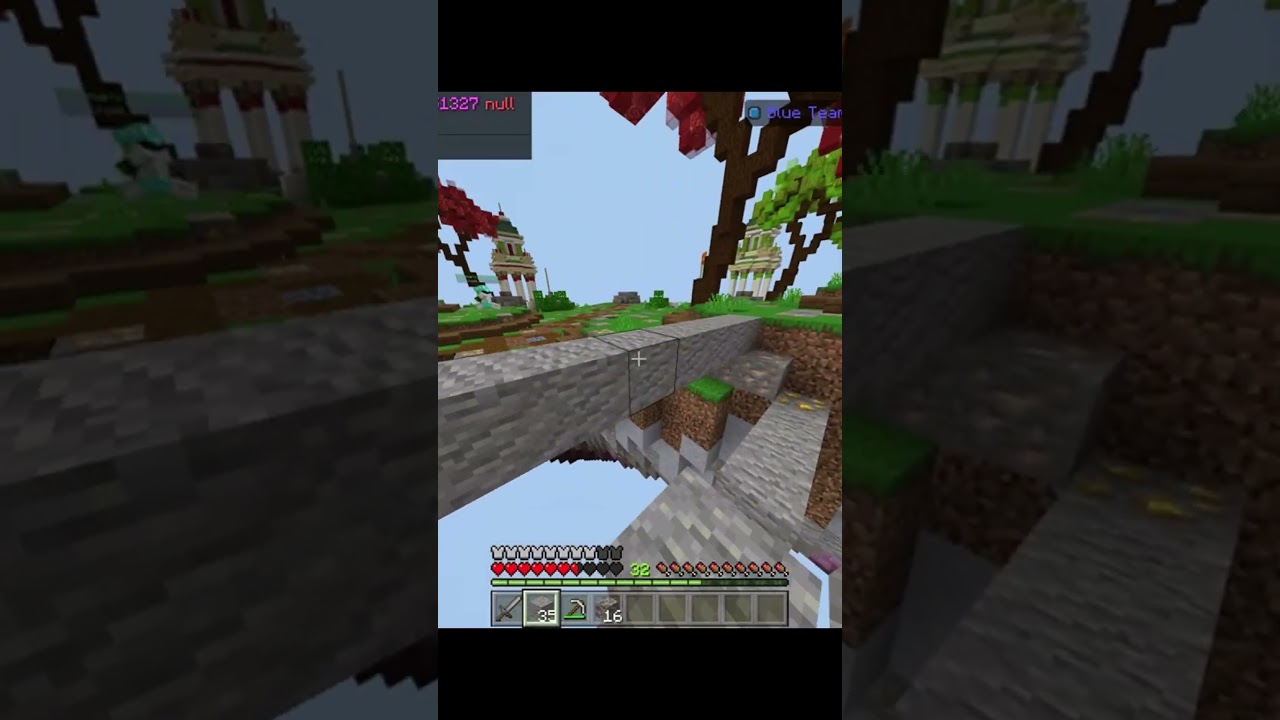 Hilarious blocktrap in Minecraft skywars! 
