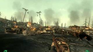 Fallout 3 Gameplay Massive Car Explosion
