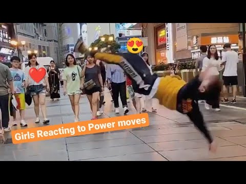 Girls Reacting to Crazy Powermoves in Public | Flips in Public | Bboying in Public | Crazy Reactions