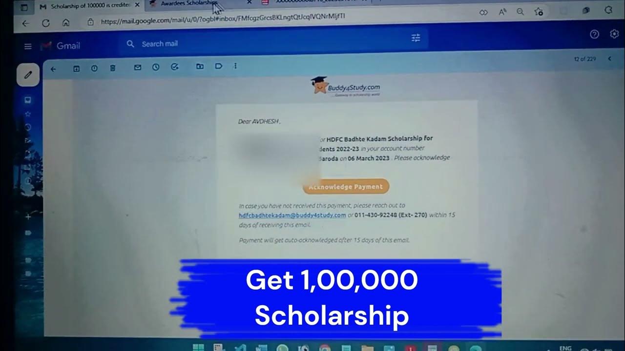 100000 Scholarship Buddy4Study HDFC Badhte Kadam Scholarship 