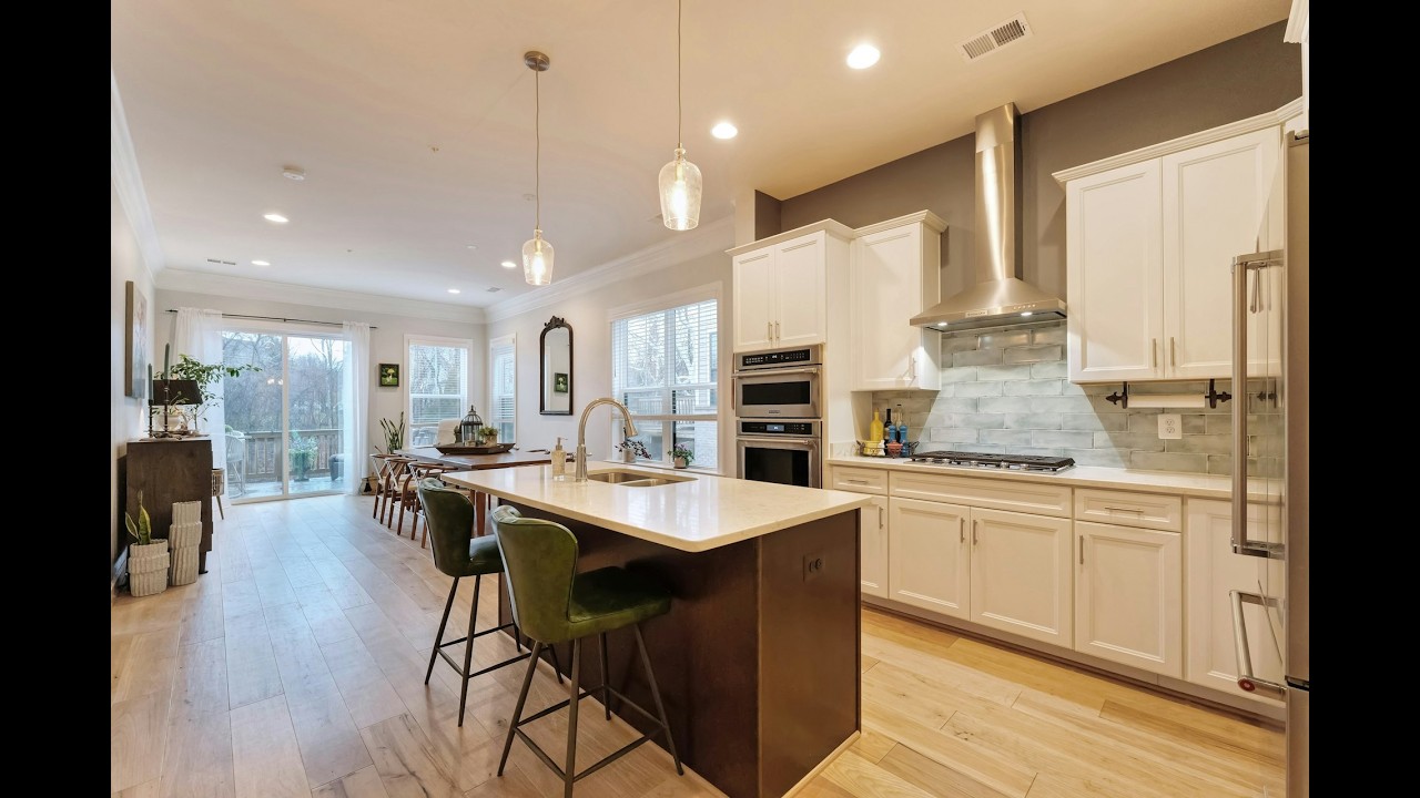 An open concept gourmet kitchen