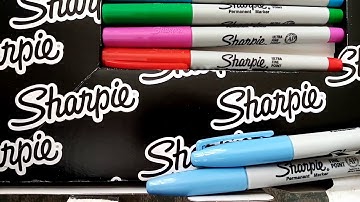 Sharpie pens Tracing cardboard show and tell art asmr