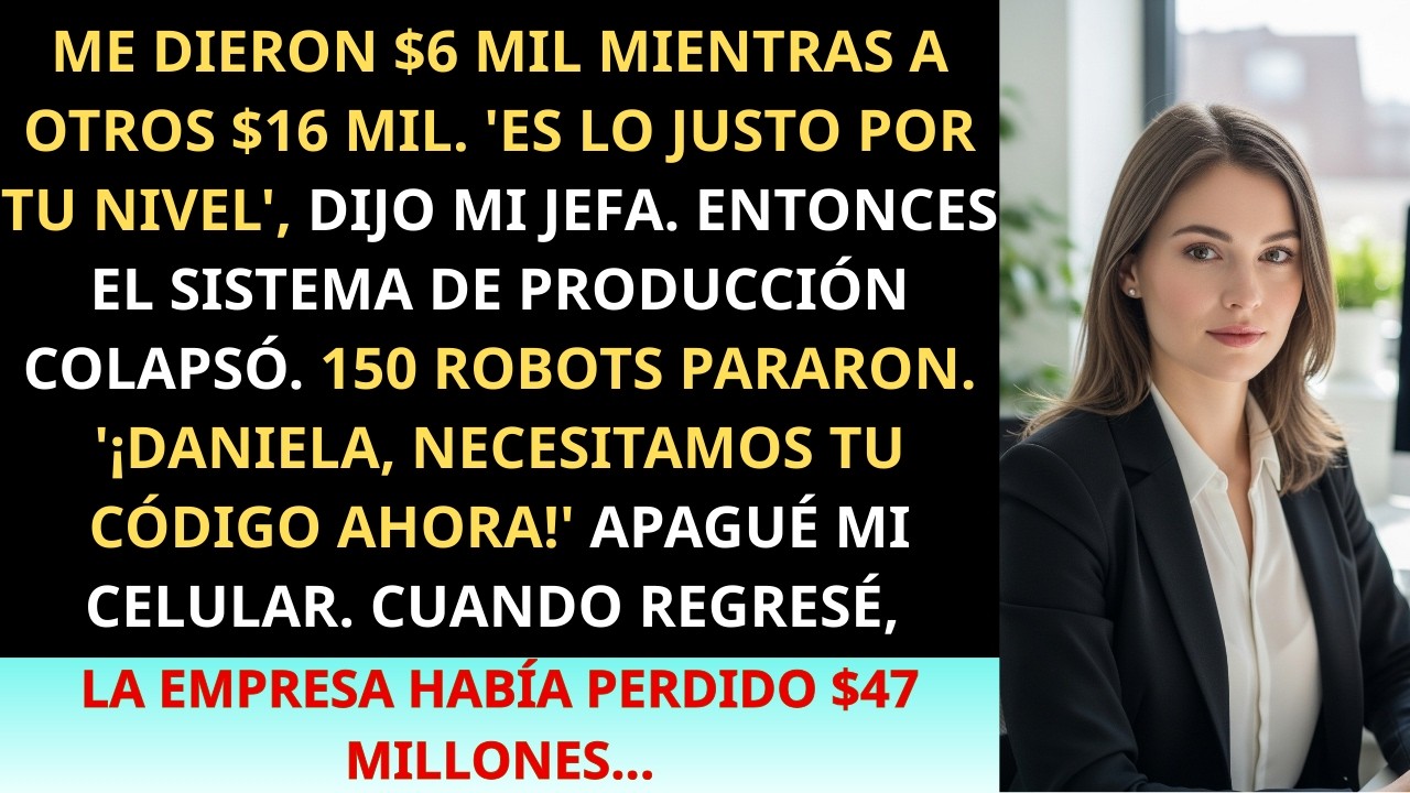 Mi Jefa Me Dio $6K y a Otros $16K — El Sistema Cayó, los Robots Pararon y Apagué Mi Celular