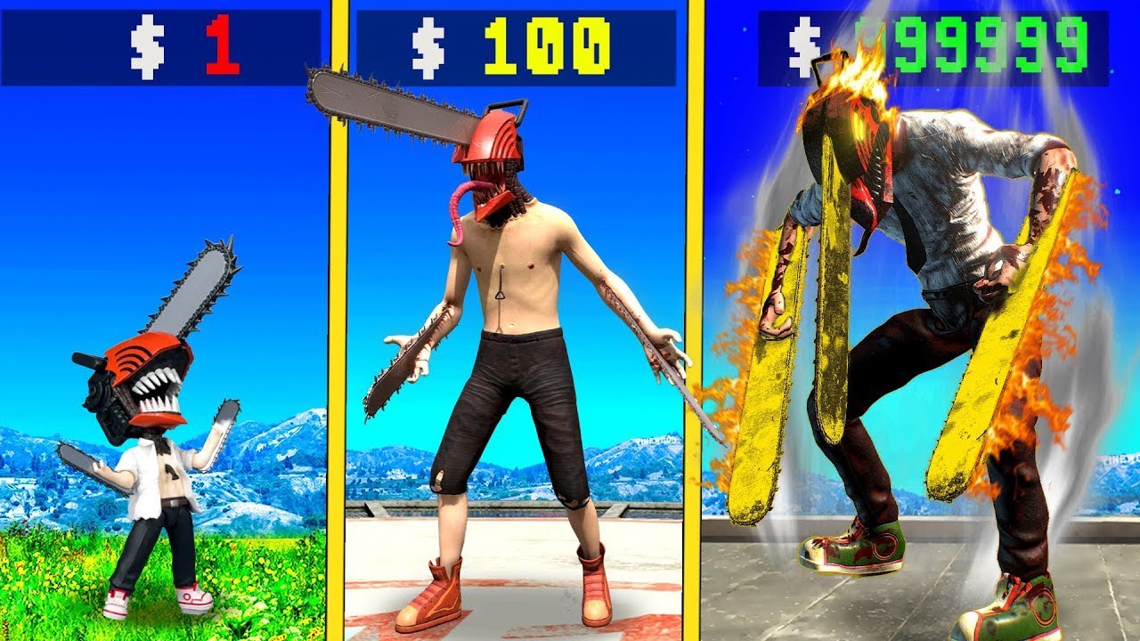 Franklin Upgrade⚡ChainSaw Man Anime Suit Upgrade🔥In GTA 5 Telugu