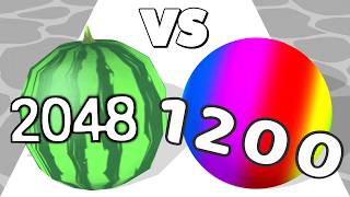 WATERMELON RUN /vs BALL RUN MERGE AND DESTROY ∞ ASMR Gameplay Android iOS ✦ Ball Run 3D Merge Master screenshot 2