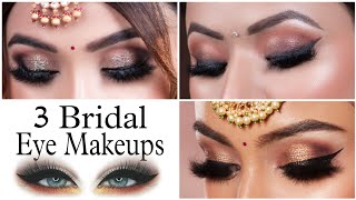 3 Bridal Eye Makeups | Glittery eyes | Smokey Eyeliner | Eyelash application | Product Details screenshot 1