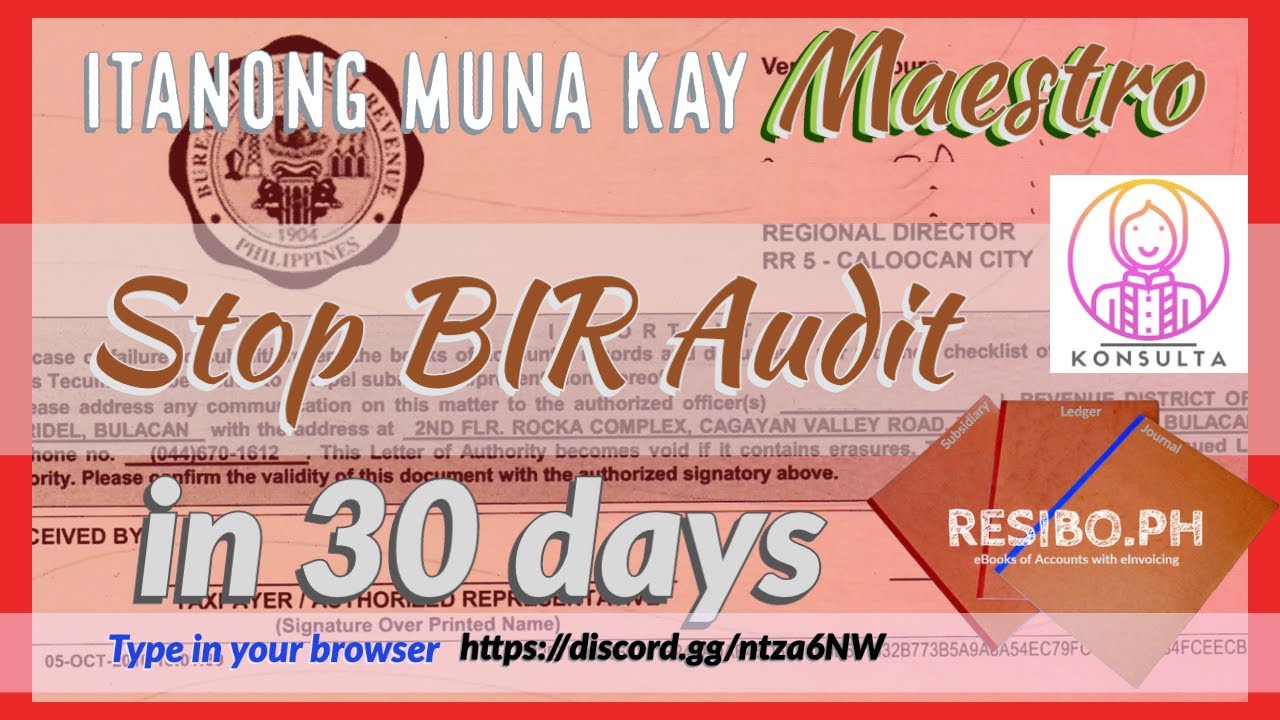 ⁣BIR Letter of Authority LoA cancel in 30 days RAMO 1-2000 stop BIR audit subpoena duces tecum