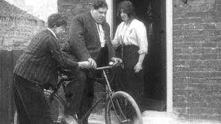 fat man on a bicycle